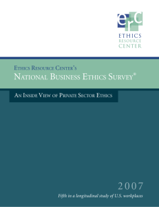 An inside view of Private Sector Ethics 2007