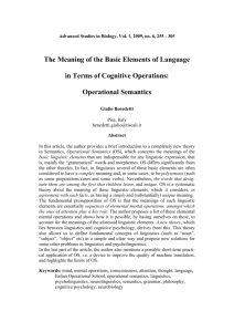 The Meaning of the Basic Elements of Language in Terms