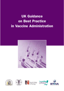UK guidance on best practice in vaccine