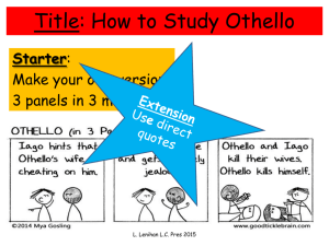 Othello revision for pre - Colaiste Muire Learning Hub