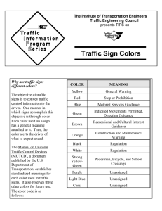 Traffic Sign Colors