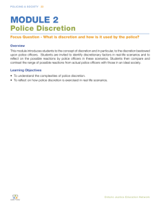 Module 2: Police Discretion - the Ontario Justice Education Network
