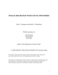 POLICE DISCRETION WITH YOUNG OFFENDERS