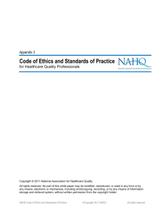 Code of Ethics and Standards of Practice