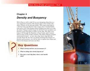 Chapter 4 Density and Buoyancy