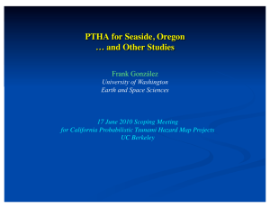 PTHA for Seaside, Oregon…
