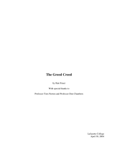 The Greed Creed