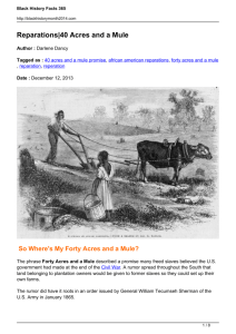 Reparations|40 Acres and a Mule