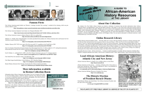 african american history resources at library feb 2010