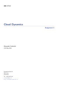 Cloud Dynamics: Assignment 5