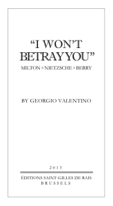 "I Won't Betray You": Milton, Nietzsche, Berry