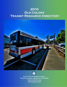 2010 Old Colony Transit Resource Directory