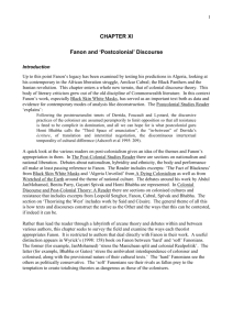 CHAPTER XI Fanon and 'Postcolonial' Discourse