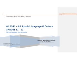 AP Spanish Language & Culture - the Parsippany