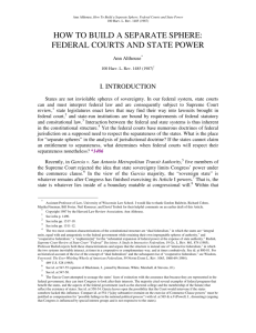 how to build a separate sphere: federal courts and state power