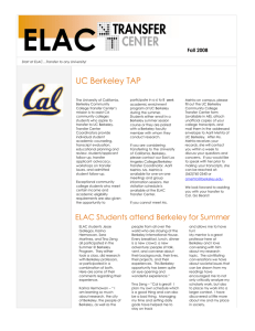 UC Berkeley TAP - East Los Angeles College