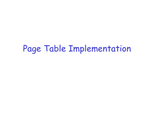 Page Table Implementation