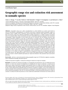 Geographic range size and extinction risk assessment in nomadic
