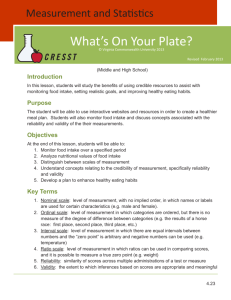 What's On Your Plate? - cresst - Virginia Commonwealth University