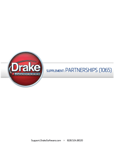 Drake Software User's Manual Supplement: Partnerships (1065)