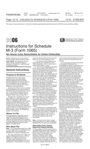 2006 Instructions for Form 1065-Schedule M-3