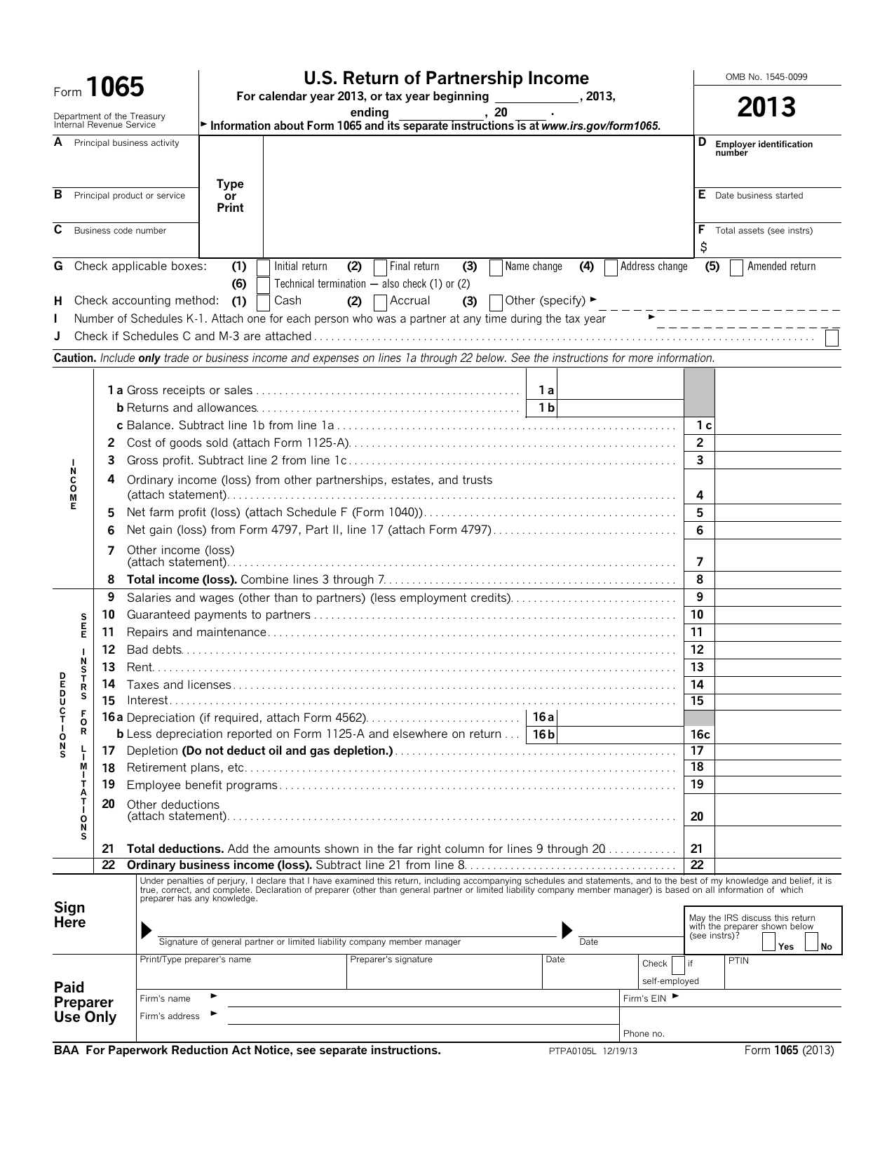 Why would you receive a 1065 tax form