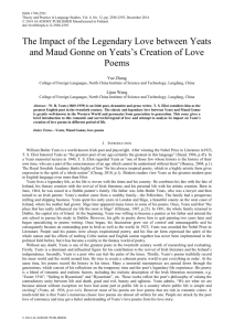 The Impact of the Legendary Love between Yeats and Maud Gonne