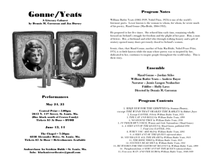 Playbill for Gonne/Yeats, May 24