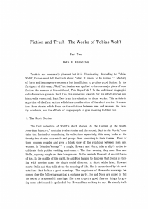 Fiction and Truth: The Works of Tobias Wolff