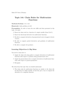 Topic 3-6: Chain Rules for Multivariate Functions