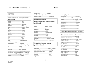 Latin Scholarship Vocabulary List Name