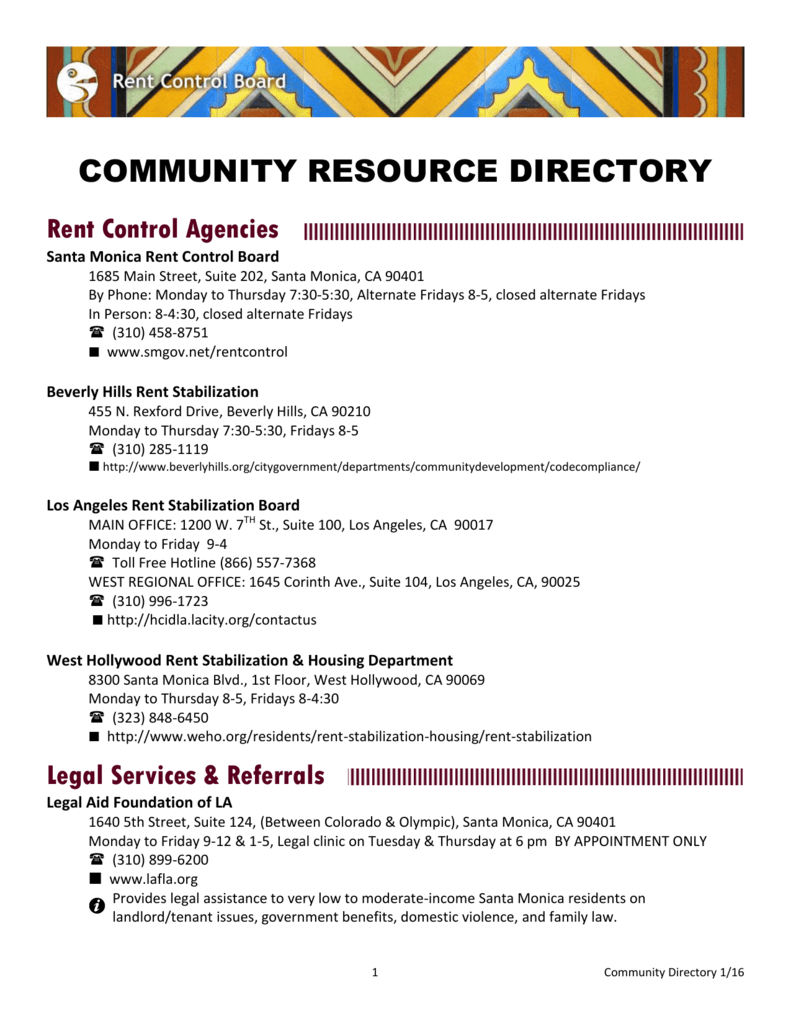 Community Resource Guide Template