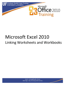 Microsoft Excel 2010 : Linking Worksheets