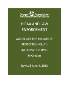 HIPAA and Law Enforcement Guidelines