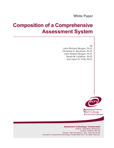 Composition of a Comprehensive Assessment System