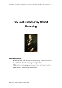 'My Last Duchess' by Robert Browning