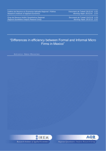 2015/10 Differences in efficiency between Formal and Informal