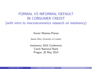 FORMAL VS INFORMAL DEFAULT IN CONSUMER CREDIT (with