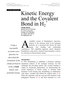 Kinetic Energy and the Covalent Bond in H2