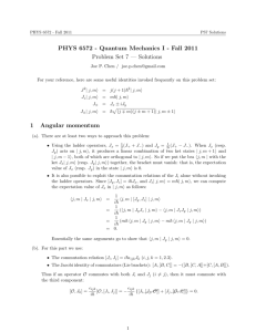PHYS 6572 - Quantum Mechanics I