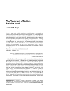 The Treatment of Smith's Invisible Hand