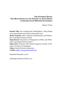 THE INVISIBLE HAND: THE METAPHYSICS IN THE THEORY OF