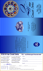 2016 Winter Concert Series - Saint Mary Our Lady of Grace