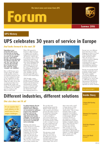 UPS celebrates 30 years of service in Europe