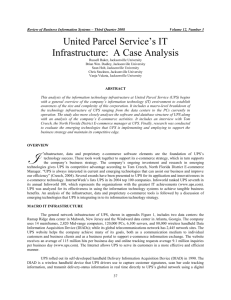 United Parcel Service's IT infrastructure – a case