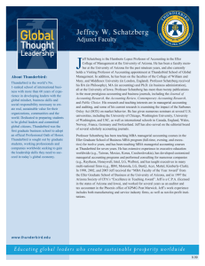 Jeffrey W. Schatzberg - Thunderbird School of Global Management