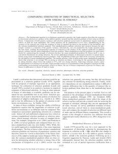 comparing strengths of directional selection: how strong is strong?