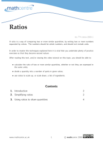 Ratios - Math Centre