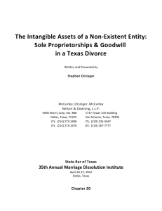 The Intangible Assets of a Non-Existent Entity: Sole