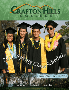 PDF Schedule - Crafton Hills College